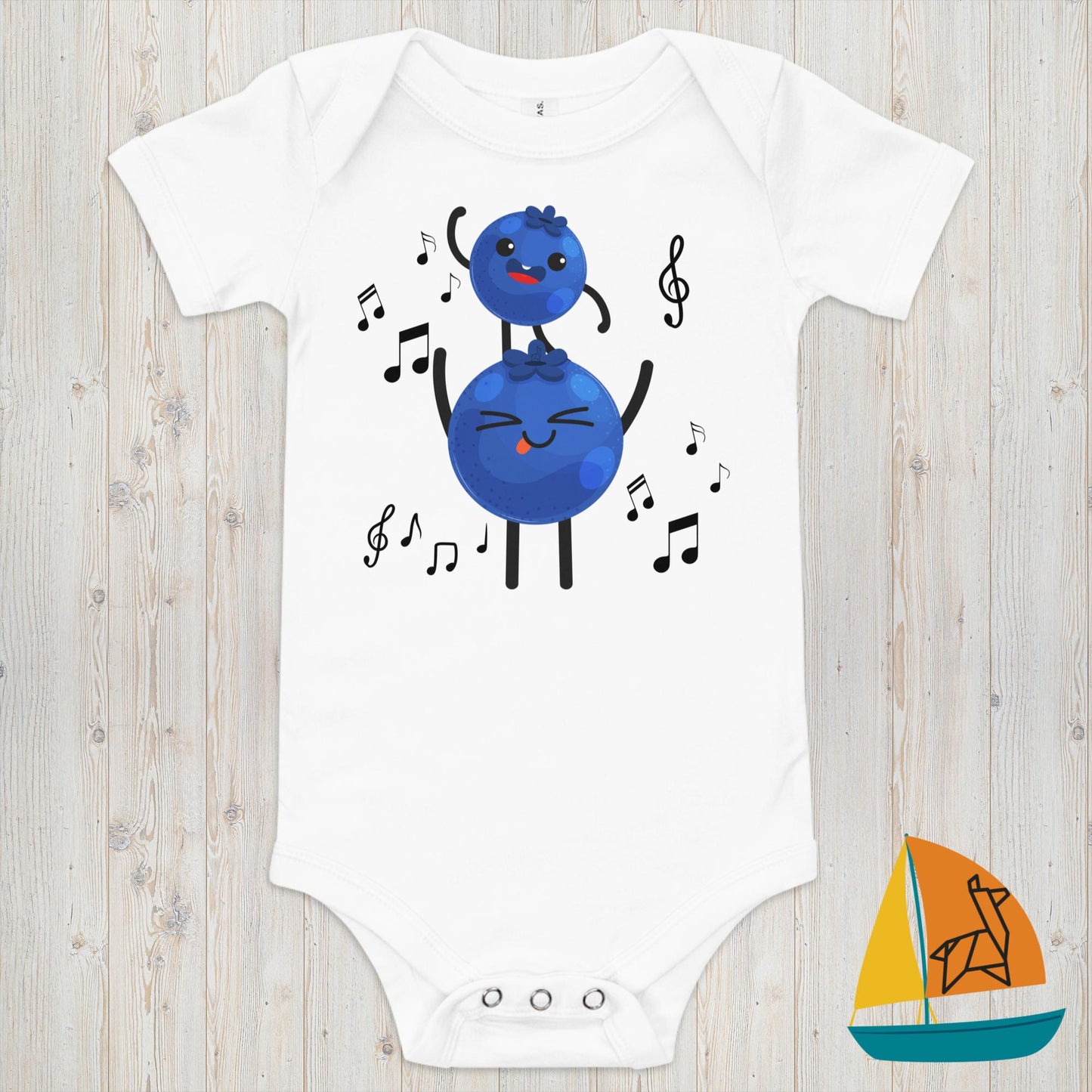 Blueberries Baby Onesie