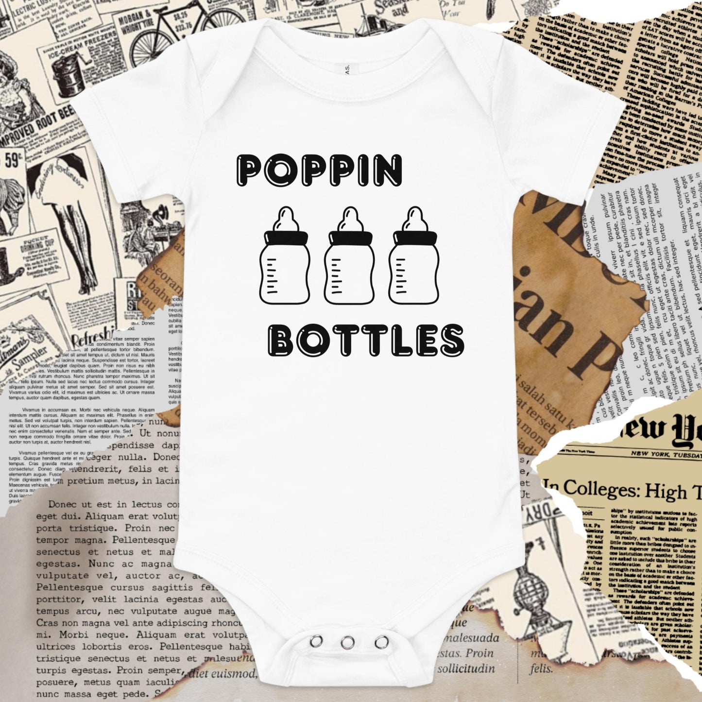 Poppin Bottles Baby Onesie