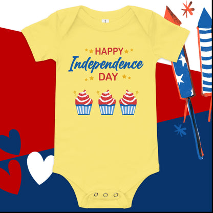 Happy Independence Day 4th of July Baby Onesie