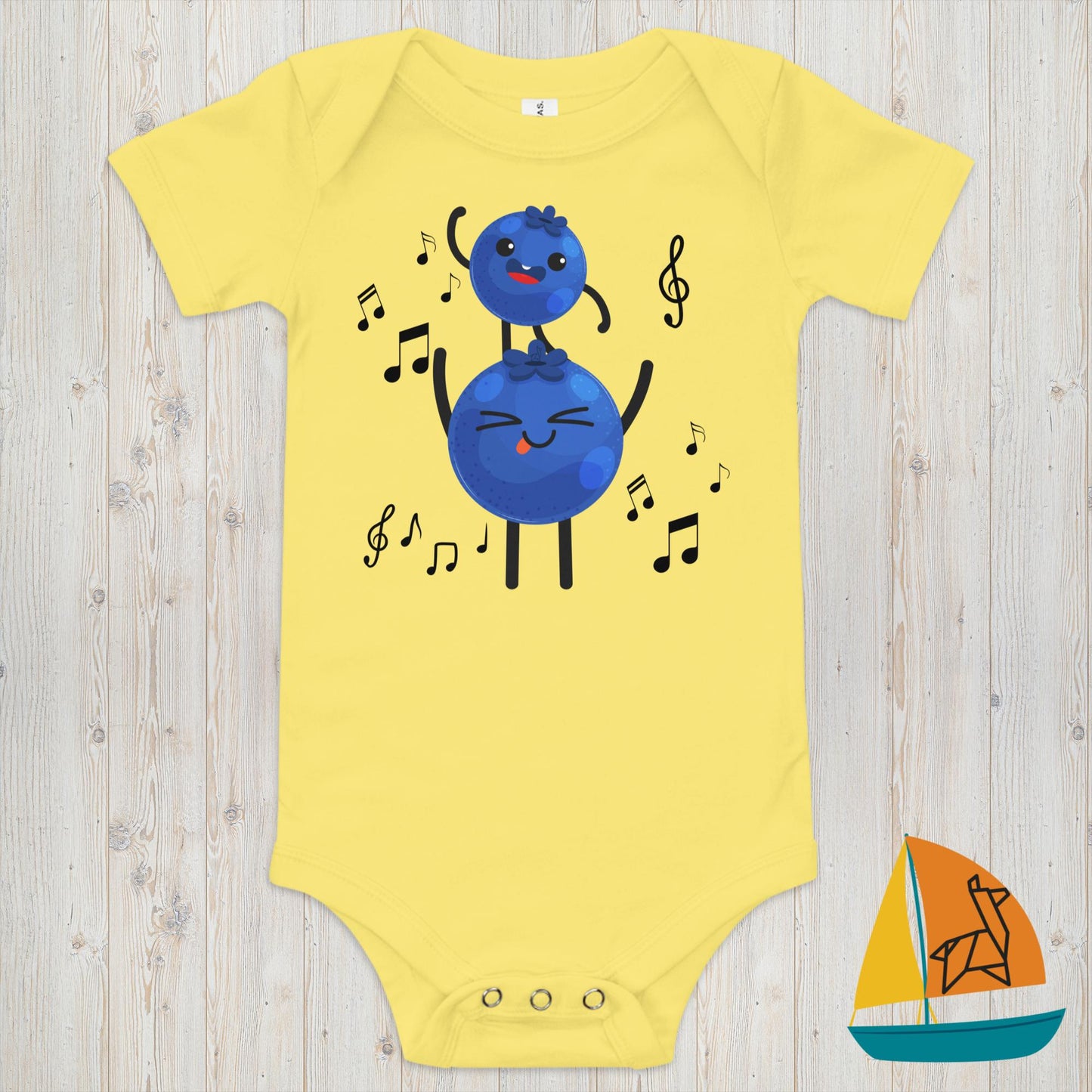 Blueberries Baby Onesie