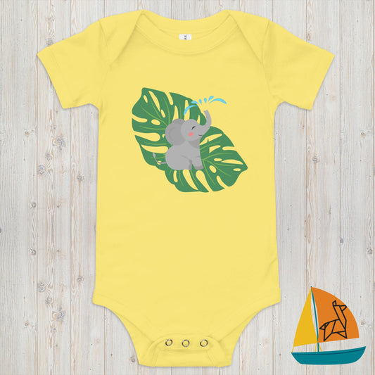 Baby Elephant on Baby Onesie