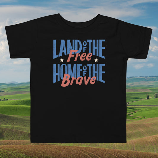 Land of the Free, Home of the Brave Toddler t-shirt